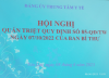 HỘI NGHỊ QUÁN TRIỆT QUY ĐỊNH SỐ 85-QĐ/TW CỦA BAN BÍ THƯ